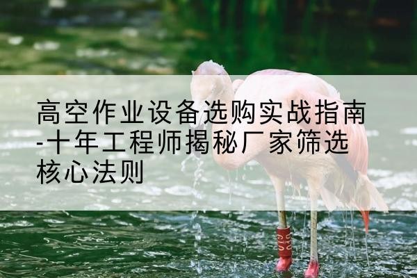 光明剪叉式升降机厂家-高空作业设备选购实战指南-十年工程师揭秘厂家筛选核心法则