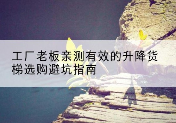 光明升降货梯怎么选-工厂老板亲测有效的升降货梯选购避坑指南